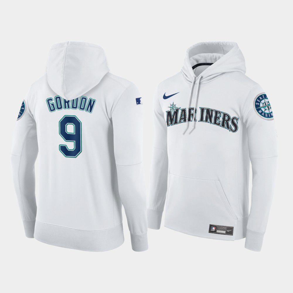 Men Seattle Mariners #9 Gordon white home hoodie 2021 MLB Nike Jerseys